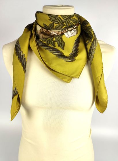null HERMES Silk scarf "Termes de Vénérie" tasks