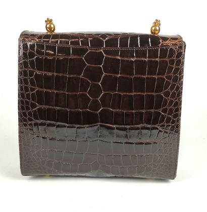 null PALOMA PICASSO Bag with flap in Louisiana alligator, press studs, golden balls...