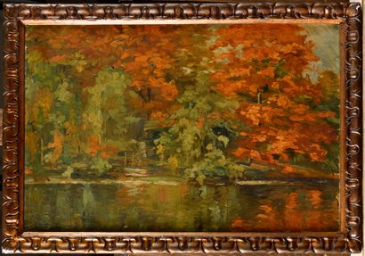 null FRANS VAN TONGERLOO (1882-1965) Autumn Landscape Oil on canvas Signed and dated...