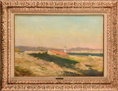 null Paul VOGLER (1852-1904) Bord de mer Huile sur toile Signé en bas à gauche 46,5...