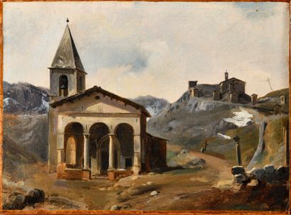 ADRIEN DAUZATS (1804-1868) Church in the...