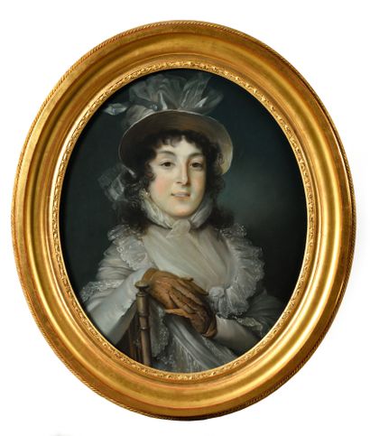 null ALEXANDRE KUCHARSKI (1741-1819) D’APRES Portrait de Madame Barbier-Walbonne...