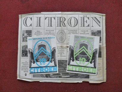 null 2 catalogues pour Citroën 10 cv type B14 2/3 places et la gamme ainsi qu’une...
