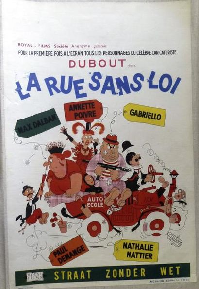 Affiche entoilée de Debout «La rue sans loi»,...