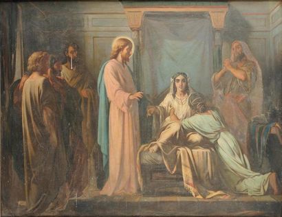 Charles Camille CHAZAL (Paris 1825 - 1875) La résurrection de la fille de Jaïre Sur...