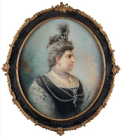 Frédérique O'CONNELL, née Miethe (Postdam 1823- Paris 1885) Portrait de la Comtesse...