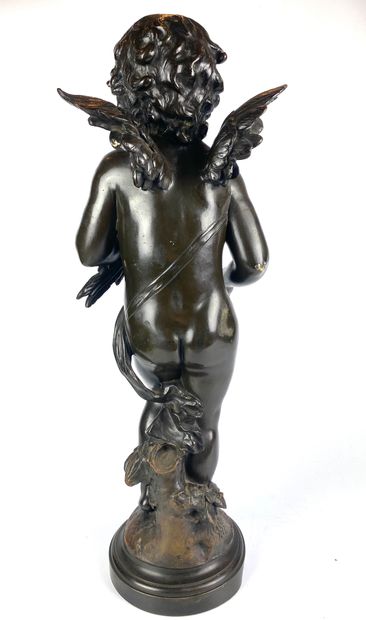 null Dans le goût d'Auguste MOREAU (1834-1917) Sculpture en bronze à patine brune...
