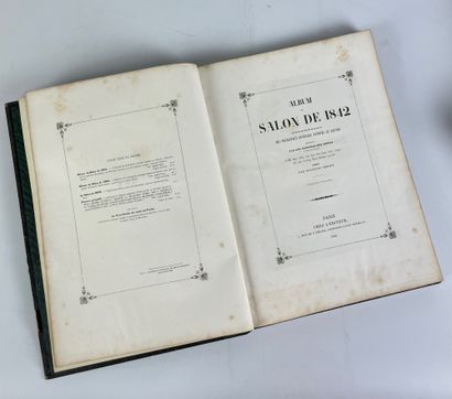 null QUATRE VOLUMES : Album du Salon de 1841 à 1844. Paris, Challamel. usures reliure...