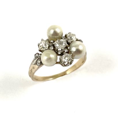RING holding white pearls (untested) and...