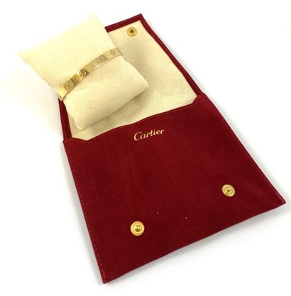 null "CARTIER BRACELET ""LOVE"" with screw decoration. Rigid mounting in 18K yellow...