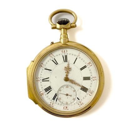GOUSSET WATCH adorned with a white dial,...