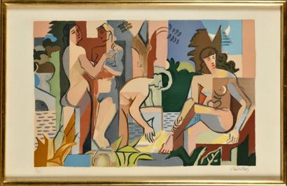 ANDRE LHOTE (1885 - 1962) Baigneuses. Vers...