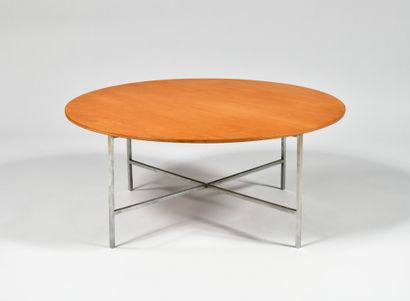 null PAUL MCCOBB (1917-1969) FRITZ HANSEN Editeur Table basse à plateau circulaire...