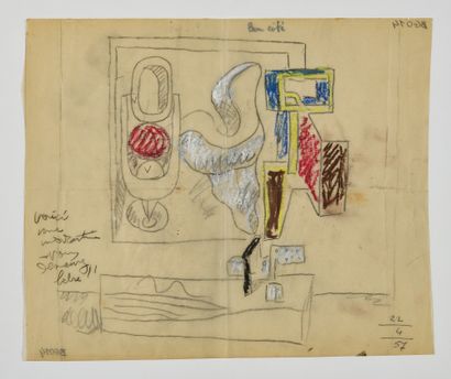null "CHARLES-EDOUARD JEANNERET dit LE CORBUSIER (1887-1965) Study for Still Life...