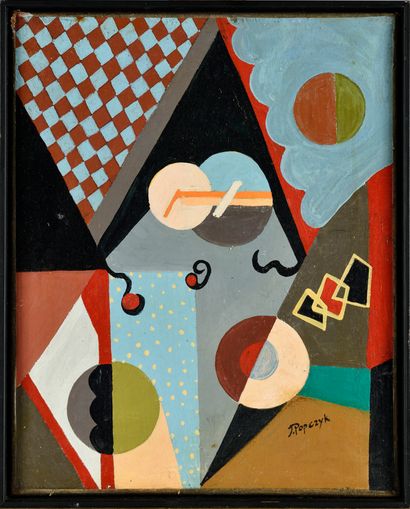 JOZEF POPCZYK (1890-1971) Composition abstraite...