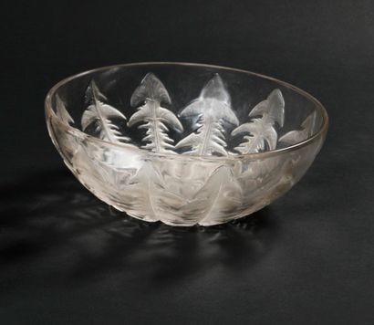  Glass factory of Alsace for Rene LALIQUE Pressed glass cup molded in the taste of...