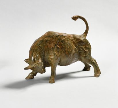 PIERRE CHENET (XXth century) Bull Bronze...