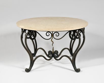 WORK OF THE 1950's Wrought iron pedestal...