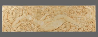 null GEORGES ARTEMOFF (1892-1965), Attribué à Bas-relief rectangulaire en stuc patiné...