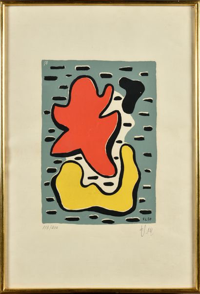 null FERNAND LEGER (1881 – 1955) d’après Sans titre Planche de l’ album de 10 Sérigraphies...