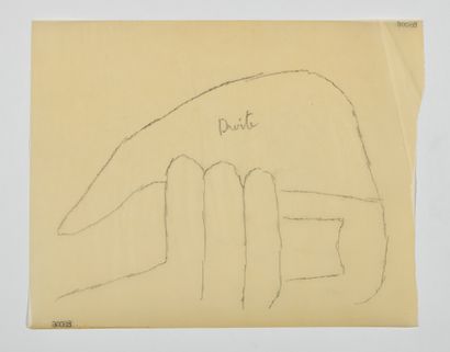 null CHARLES-EDOUARD JEANNERET dit LE CORBUSIER (1887-1965) A Right Hand Graphite...