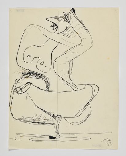 null "CHARLES-EDOUARD JEANNERET dit LE CORBUSIER (1887-1965) Etude pour Femme dansant...