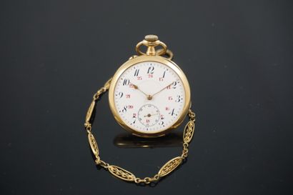 null ANONYMOUS GOUSSET WATCH About 1900. Ref : 24068. Yellow gold gousset watch 750/1000....