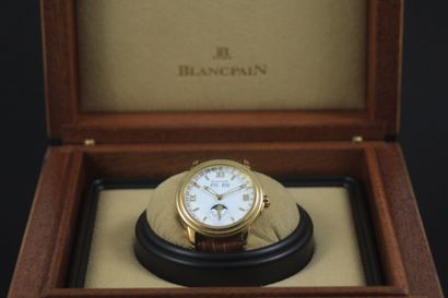 null BLANCPAIN Leman Moonphase About 2010 Yellow gold 750/1000 wristwatch, automatic...