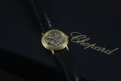 null CHOPARD Skeleton Lady. About 2000. Lady's wristwatch in yellow gold 750/1000....