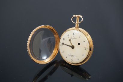 null CHEVALIER & COMPAGNIE GOUSSET COQ A SONNERIE About 1850 Rare yellow gold 750/1000...