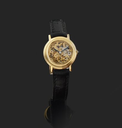 null CHOPARD Skeleton Lady. About 2000. Lady's wristwatch in yellow gold 750/1000....