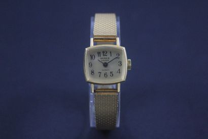  GERKA WATCH About 1960. Ladies' wristwatch in yellow gold 750/1000. Champagne dial,...