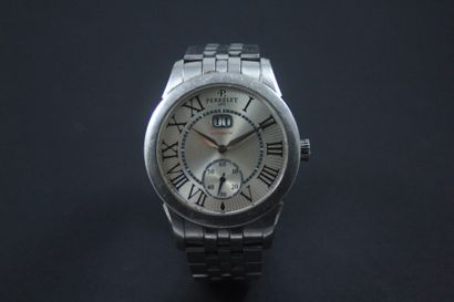 null PERRELET Chronometer. Circa 2009. Ref: A1002/A N°A0361. Stainless steel wristwatch,...
