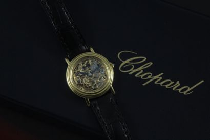 null CHOPARD Skeleton Lady. About 2000. Lady's wristwatch in yellow gold 750/1000....