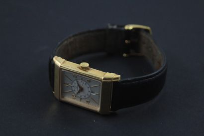 null ETERNA Tank. CIRCA 2000. Ref : 8490.69N. Art Deco type wristwatch in yellow...
