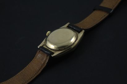  GERKA WATCH About 1960. Ladies' wristwatch in yellow gold 750/1000. Champagne dial,...