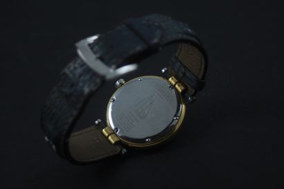null MICHEL HERBELIN Newport. About 2000. Ref : 1266. Steel bracelet watch. Blue...