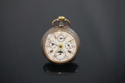 null ANONYMOUS GOSSIER WATCH About 1900. Steel pocket watch, British production....