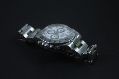 null ROLEX Daytona VERS 2007. Réf : 116520. Chronographe bracelet acier. Boitier...