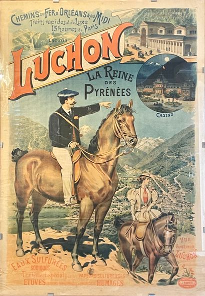 null E. Paul CHAMPSEIX (XIXth) Luchon, the Queen of the Pyrenees, Chemins de fer...