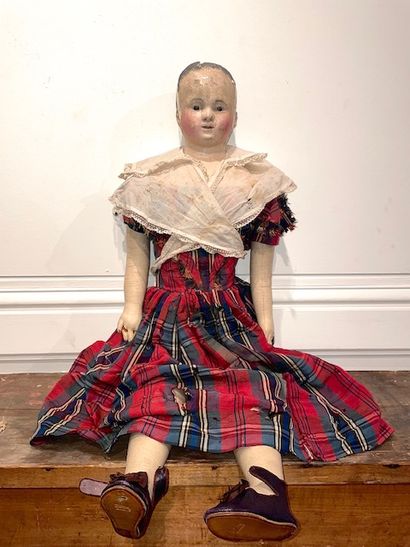 FRANCE XIXth Large doll called Pauline. Head...