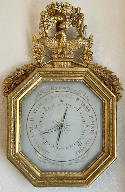 BAROMETER according to Toricelli of octagonal...