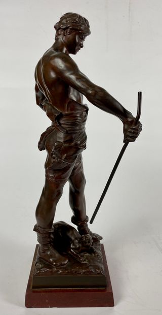 null Eugène MARIOTON (1854-1933) Bellusaire Bronze with brown patina, signed and...