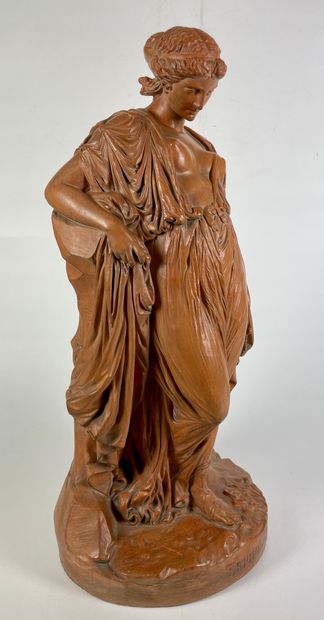 null Jean-Baptiste CLÉSINGER (1814-1883) Sapho Terracotta sculpture Signed on the...