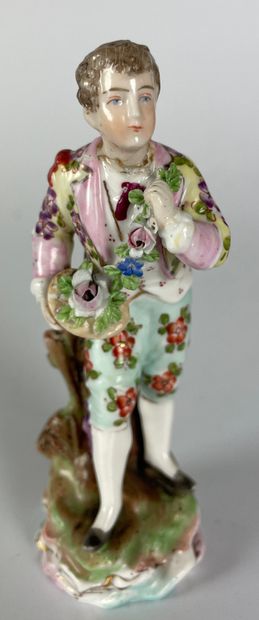 null GERMANY Set of five polychrome porcelain statuettes. 19th century. H : 20 to...