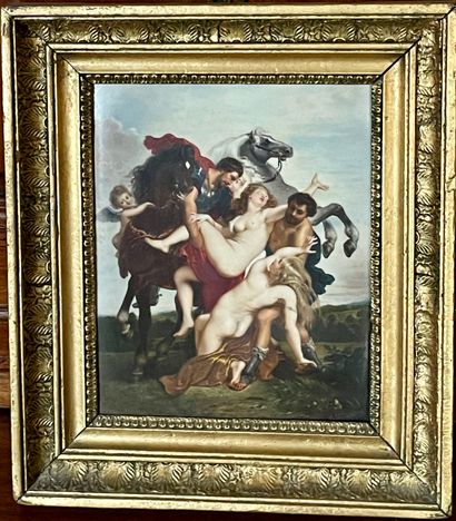 null BERLIN The Abduction of the Daughters of Leucippes, After Rubens German porcelain...