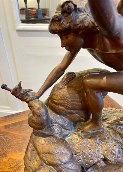 null Emmanuel FRÉMIET (1824-1910) Amor Vlto Bronze with golden patina Founder's mark...