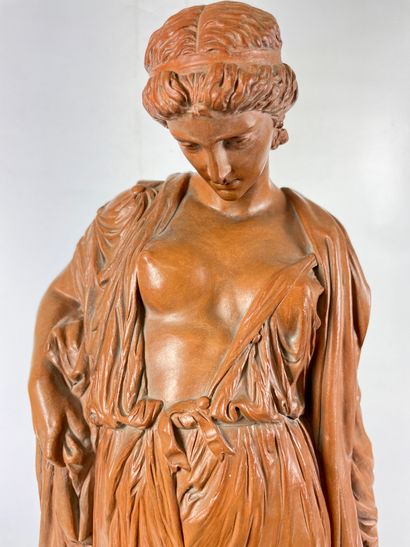 null Jean-Baptiste CLÉSINGER (1814-1883) Sapho Sculpture en terre cuite Signé sur...