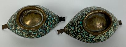 null Ensemble d'OBJETS DE VITRINE en cloisonné. XIXe-XXe Hauteur du gobelet et du...