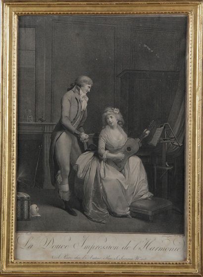 null After BOILLY and engraved F.J. WOLFF. "The soft impression of the Harmony" Dimension...